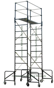 3'W x 7'L x 14'2"H Scaffold Rolling Ladder Tower w/ Outriggers (3X7X14-2LO)