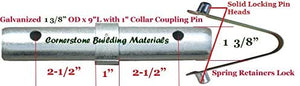 Coupling Pin 1-3/8" OD with 1" Collar (PIN CP6-1)